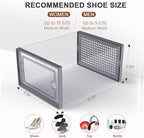 Kuject Large Shoe Organizers Storage Boxes for Closet, 12 Pack Clear Plastic Stackable Storage Bins with Lids, Under Bed Shoe