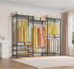 VIPEK V5 Portable Closet Wardrobe Heavy Duty Clothes Rack, Freestanding Clothing Rack with 4 Hang Rods & 8 Shelves, Adjustabl
