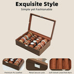 Bracelets Organizer Rods Bangles Display Holder, Clear See through Lid Leather Velvet Jewelry Storage Box Case for Women, 4 R