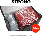 NZ home Insulated Bags for Food Delivery (XL Plus) Grocery Shopping Cooler Bag, Pizza Delivery, Hot & Cold Catering Tote, Reusable, Foldable & Heavy Duty (10 Pack, Black)
