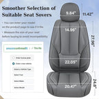 Coverado Seat Covers, Car Seat Covers Front Seats, Car Seat Cover, Car Seat Protector Waterproof, Car Seat Cushion Nappa Leat