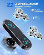 UBeesize Gym Magnetic Phone Holder, 1-Sec Install 360° Adjustable Ball Joint and Durable Base, Universal Magnetic Phone Mount with Smartphones Works on Any Surface (Metal Plate Included)