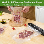 Moretoes 150pcs Vacuum Sealer Bags, Gallon 11" x 16" and Quart 8" x 12" and Pint 6" x 10" Food Saver Bags BPA Free, Pre-cut C