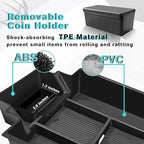 BestEvMod Center Console Organizer Tray Compatible with Chevrolet Silverado EV WT RST LT/Sierra EV 2026 2025 2024 Pickup Armrest Storage Box (Top)