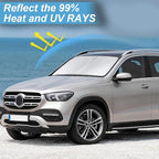 Custom Fit GLE Windshield Sunshade for 2012-2018 2019 Mercedes Benz GLE Class Accessories Front Window Shades Shield for GLE 450 GLE 350 Cover for Windshield Sun Visor Protector Blocks UV Rays