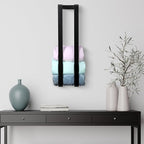 RELODECOR Blanket Wall Rack – Floating Shelf for Living Room & Bedroom, Rustic Wall-Mounted Blanket Holder, Bedding & Towel O