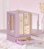 Enthralite Jewelry Box large for Dresser: Women Necklace Ring Storage Organizer with Compartments - Elegant Earring Holder Di