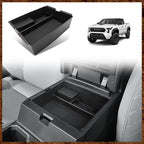 Muslogy for 2024 2025 2026 Toyota Tacoma Center Console Organizer Compatible with 2024-2026 4th Gen Tacoma Accessories Middle Console Storage Box with Anti-Slip Mats Interior Insert Tray (Black)