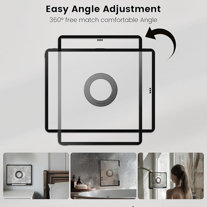 Nillkin iPad Magnetic Wall Mount Holder, Tablet Holder Magnets Mount for Kitchen car,Kids,Bathroom, Car headrest Backseat, Mount for Apple TV, Router, Smart Home hub, Photo