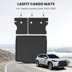 LASFIT Cargo Mats for Toyota Corolla Cross 2022-2026(Fit AWD Not Fit FWD), Custom Fit All-Weather TPE Rubber Trunk Mat for Toyota Accessories, Waterproof, Easy to Clean, Black