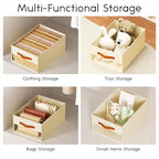 Homsorout Drawer Organizers and Storage - 10 Pack Foldable Pants Organizer with Clear Window & Handles, Fabric Closet Organiz