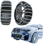 Quick Fit Automotive Snow Chains for Emergency Use Easy Installation Without Tools for Cars Minivans and Small SUVs silver 25