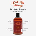 Leather Honey Best Leather Conditioner Since 1968. For Use on Leather Apparel, Furniture, Auto Interiors, Shoes, Bags and Acc