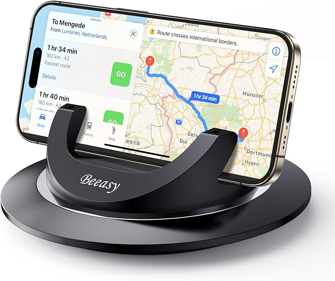 Beeasy Dashboard Cell Phone Holder for Your Car, Car Phone Holder with 360°Rotatable Silicone Non-Slip, Universal Car Phone M