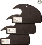 ulu Lagoon Hanging Car Air Freshener | Tropical Beach Coconut Surf Wax Scent Mini Wave | Long Lasting Car Freshener, Closet a