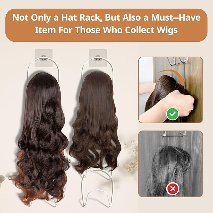 LINFIDITE 10 Pack Hat Rack Hanger Holder Organizer Closet Hanging Baseball Cap Display Storage Rack for Scarves Handbags Towe