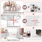 Rotating Makeup Organizer, 360° Spinning Skincare Organizers, Adjustable Layer Cosmetic Storage Lazy Susan Makeup Organizers 