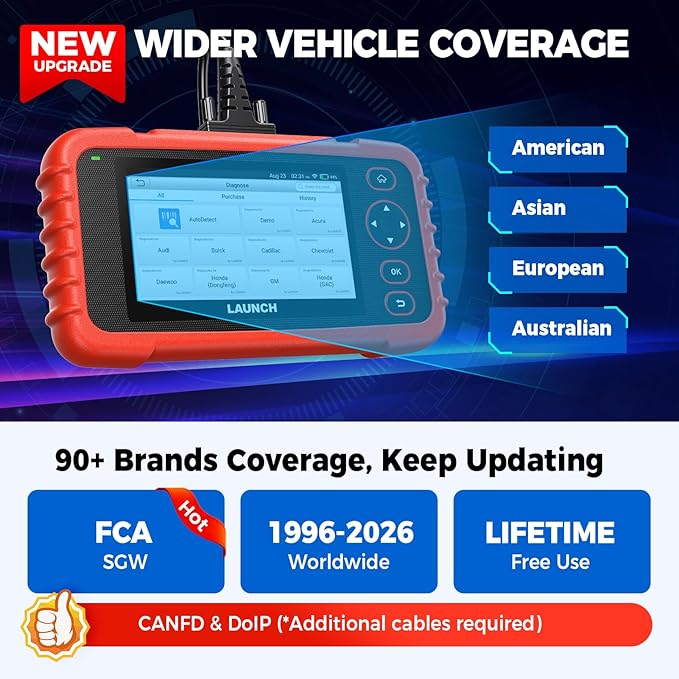 OBD2 Scanner LAUNCH CRP129X V3.0 Elite Scan Tool, Upgrade of CRP123X, 12 Reset Services, ABS/SRS/Transmission/Check Engine
