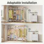 VIPEK V50 White Closet Rack, Extra Large Heavy-Duty Freestanding Wardrobe with Adjustable Shelves for Bedroom, Apartment, Wal