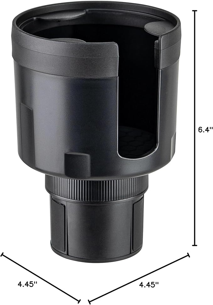 Living in a Bubble Cup Holder Expander for 3.4" to 4.0" Diameter Bottle & Cups - Black