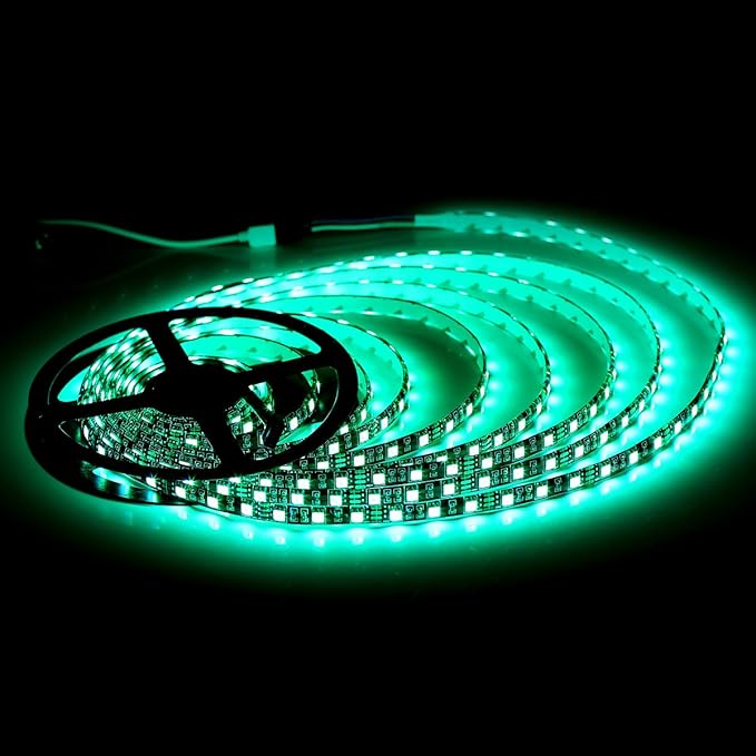 SUPERNIGHT LED Strip Lights, 16.4FT 5M SMD 5050 Waterproof 300LEDs RGB Color Changing Flexible LED Light Strip for Bedroom, TV Back Lighting, Christmas, Valentine's Day (Black PCB)