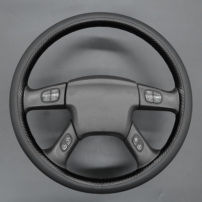 MEWANT Steering Wheel Cover for Chevy Silverado 1500/2500 / 3500 2003-2006 / Silverado 1500 2500HD 3500 Classic/Trailblazer Hand-Stitched Microfiber Leather Steering Wheel Wrap