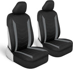Motor Trend (2) Car Seat Covers for Front Seats with (2) Trimmable Car Floor Mats – Universal Fit Auto Accessories for Cars, 