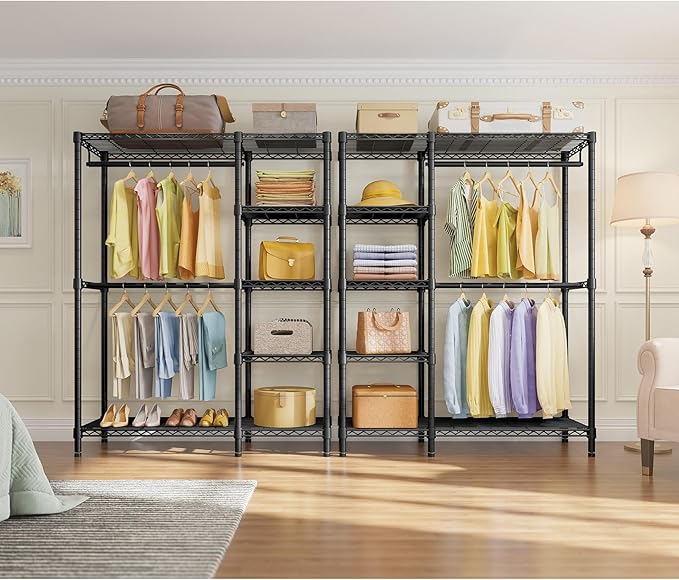 VIPEK V7 Garment Rack for Hanging Clothes Heavy Duty Clothes Rack with Shelves, Portable Closet Racks Metal Clothing Racks 5 
