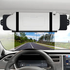 Veharvim Sun Visor Extender for Car with 2 Side Sunshade, Polarized UV400 Visor Extender Attachment for Car Visor with PC Lens,Anti-Glare for Safe Driving (2 Side Panel)