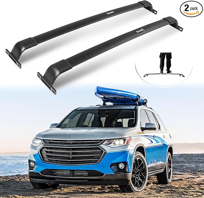 Enhanced Roof Racks for 2022-2026 Chevrolet Traverse, 220 LBS All Aluminum Cross Bars - Fit for Canoe, Kayak, and Bike