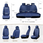 Coverado Car Seat Covers Full Set, Seat Covers for Cars, Car Seat Cover, Car Seat Protector, Leather Car Seat Cushion, Waterp
