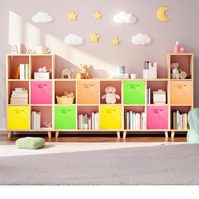 ShellKingdom Storage Bins, Foldable Fabric Storage Cubes And Cloth Storage Organizer Drawer For Closet And Toys, 8 Pack (Oran