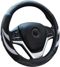Alusbell Microfiber Leather Steering Wheel Cover Breathable Auto Car Steering Wheel Cover for Women and Men Universal 15 Inch