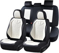 Coverado Leather Seat Covers, Car Seat Covers Full Set, Waterproof Nappa Leather Car Seat Cover, Car Seat Protectors 5 Seats,