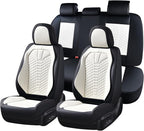 Coverado Leather Seat Covers, Car Seat Covers Full Set, Waterproof Nappa Leather Car Seat Cover, Car Seat Protectors 5 Seats,