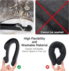 Car Seat Gap Filler Set of 2, 3IN1 Seat Side Gap Filler Plug with Storage Slot & Hook Function, Soft Foam Universal Fit Car SUV Truck Fill Gap Between Seats Console Organizer（Narrow Black）