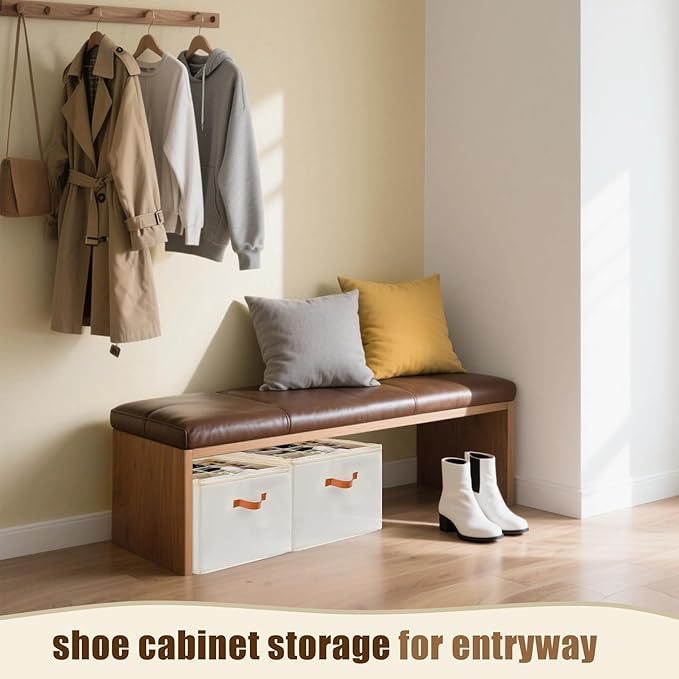 Shoe Organizer for Closet, Shoe Storage Boxes Fits up to 16 Pairs, Foldable Shoe Containers Bins Baskets with Adjustable Divi