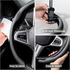 Steering Wheel Cover Thin Car Steering Wheel Accessories Universal Snap On Protector, Black