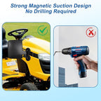 2 PCS Magnetic Tractors Mirror, Forklift Rear View Mirror – 6.69" × 5.11", Tractor Side Mirror with 2.16" Strong Dual Magnets, No-Drill Installation
