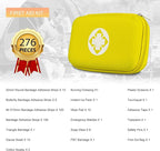276PCS Hiking First Aid Kit for Home Personal Emergency Supplies Compact Bag for Backpack, First Aid Essentials Survival Kit 