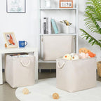 Bidtakay Extra Large Storage Baskets for Organizing Clothes Storage Bins 3 Pack Fabric Storage Bins for Shelves Linen Collaps