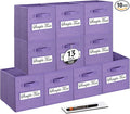 artsdi 13x13x13 storage cube bins (Set of 10) Fabric storage cubes with 10 Labels Window Cards & a Pen, storage cubes 13x13, 