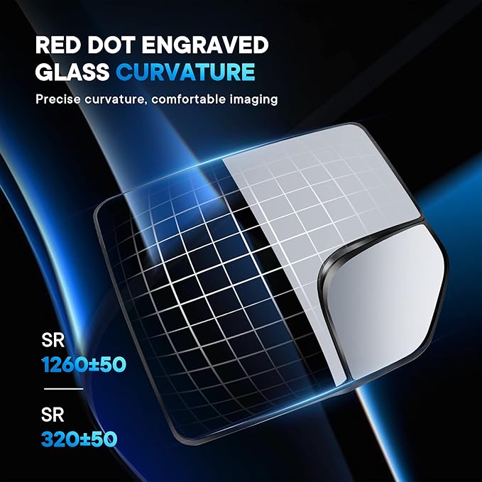 Compatible with Ford F150 Passenger Side Mirror Glass Replacement Power Heated Towing Mirrors - Right Side View Mirror Glass with Blind Spot, Backing Plate, FL3Z17K707B, 2015-2021