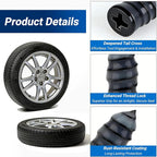 61PCS Tire Repair Rubber Nail Kit, Premium Spiral Screw-in Tire Plugs with 2 Sizes, Emergency Roadside Flat Tire Fix Tool for