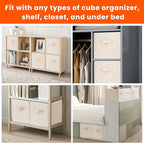 Criusia Storage Cubes - 11 Inch Heavy Duty Fabric Storage Bins for Shelves Closet Cube Organizer - 8 Pack Collapsible Cube St
