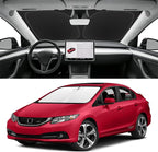 Windshield Sun Shade for Honda Civic 2012-2015, Foldable Car Sunshade Accessorie with Storage Bag, UV & Heat Reflector, Keep Your Car Cooler