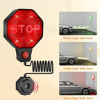 Adjustable Garage Parking Sensor with LED Indication, Garage Parking Aid Set Stop Distance 6"–6 ft, Battery (Not Included) or USB Powered, No-Punching Required (Black)