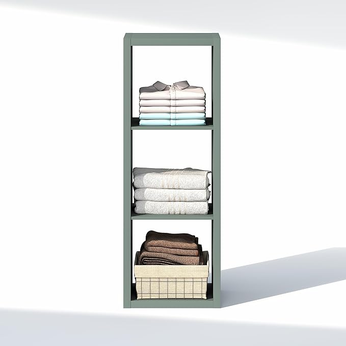 Furinno Cubic Closet Organizers and Storage, 3-Cube Closet Organizer, Open Shelf Closet Storage, Extra Thick Frame for Wardro
