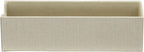 Household Essentials 2-Pack of Drawer Organizers, Sturdy Chipboard With Soft Polyester Cover, Cream Linen