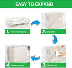 Bidtakay Extra Large Storage Baskets for Organizing Clothes Storage Bins 3 Pack Fabric Storage Bins for Shelves Linen Collaps